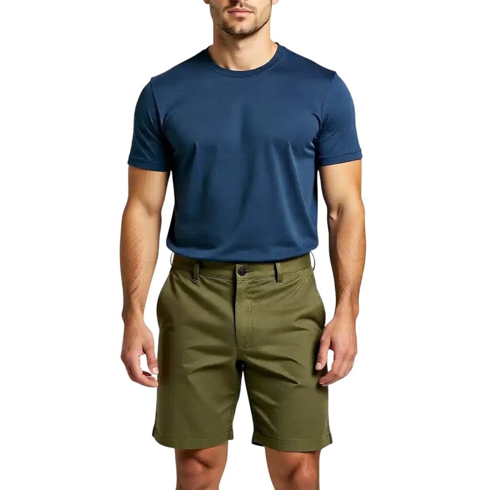 Roundtree & Yorke Mens Olive Performance Walking Shorts Classic Fit 30 x7 NWT